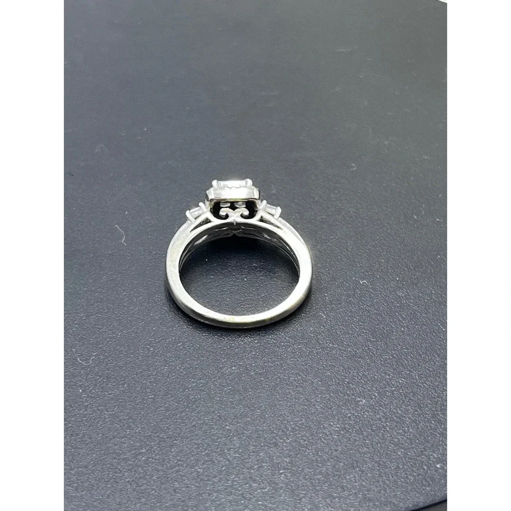 IKS Sandeep Diamond Corp. Round Princess Diamond Cluster ring 10k size 7.5